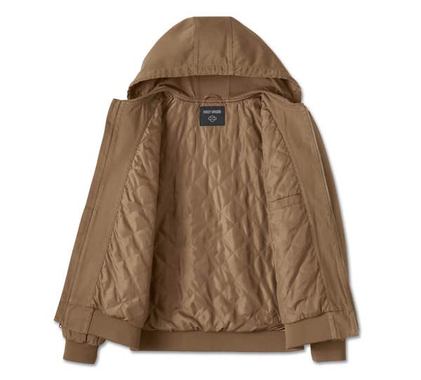HARLEY-DAVIDSON MENS BAR & SHIELD WORKWEAR HOODED JACKET