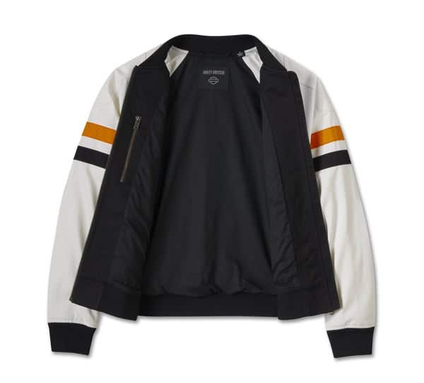 HARLEY-DAVIDSON WOMENS STACKED BAR & SHIELD BOMBER JACKET
