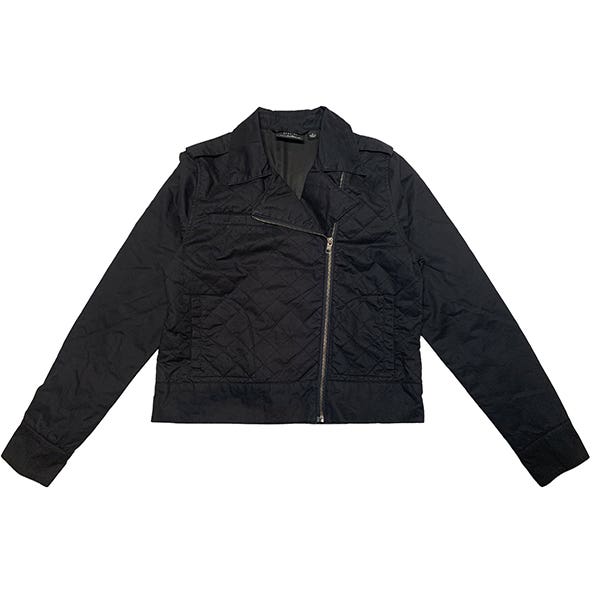 HARLEY-DAVIDSON WOMENS SILVER WING SCRIPT FONT MOTORCYCLE JACKET