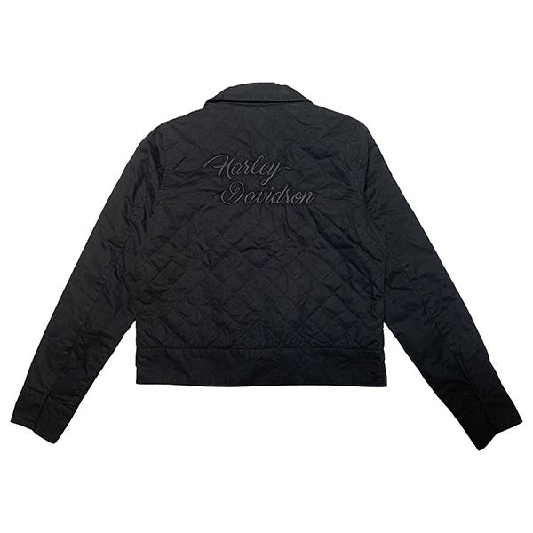 HARLEY-DAVIDSON WOMENS SILVER WING SCRIPT FONT MOTORCYCLE JACKET