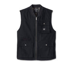 HARLEY-DAVIDSON MENS BLACKENED VEST