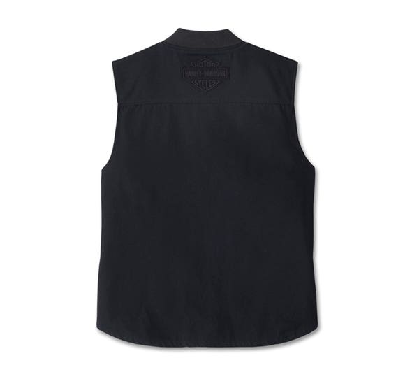 HARLEY-DAVIDSON MENS BLACKENED VEST