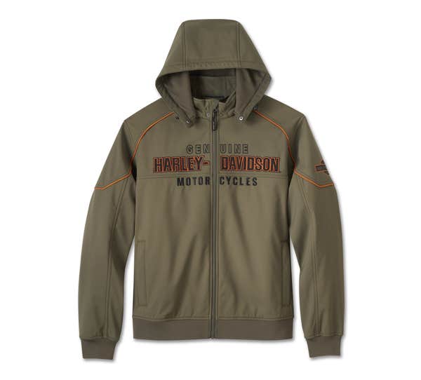 HARLEY-DAVIDSON MENS IDYLL WINDPROOF SOFT SHELL JACKET