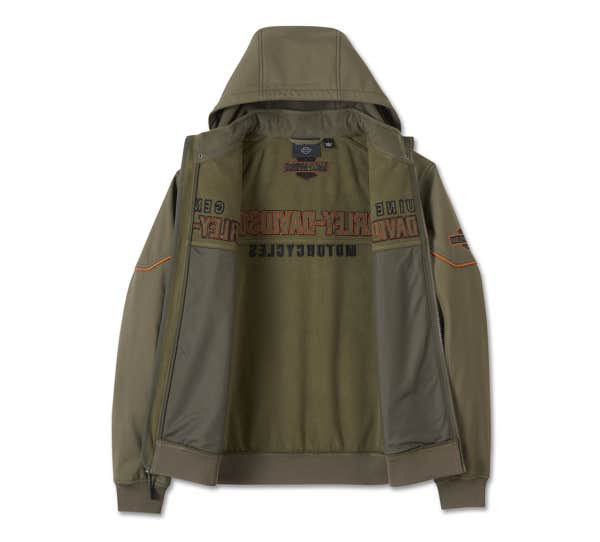 HARLEY-DAVIDSON MENS IDYLL WINDPROOF SOFT SHELL JACKET