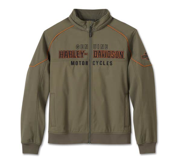 HARLEY-DAVIDSON MENS IDYLL WINDPROOF SOFT SHELL JACKET