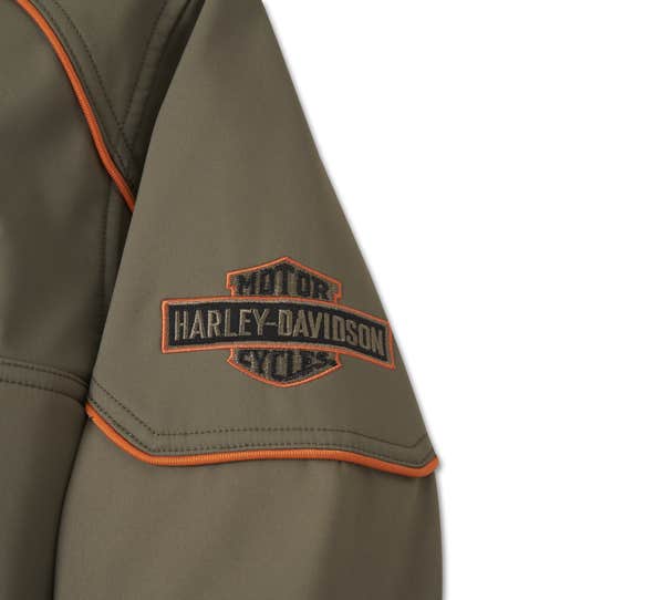HARLEY-DAVIDSON MENS IDYLL WINDPROOF SOFT SHELL JACKET
