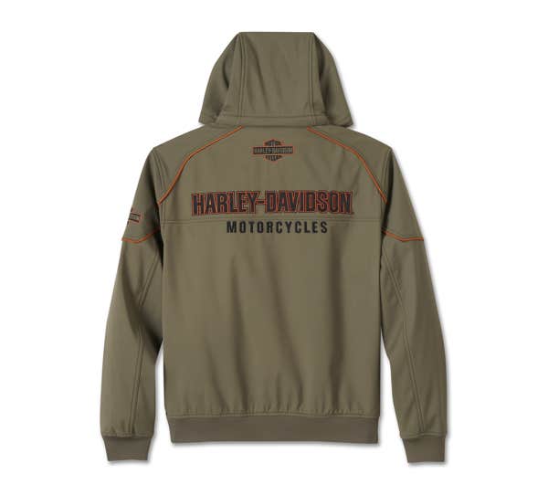 HARLEY-DAVIDSON MENS IDYLL WINDPROOF SOFT SHELL JACKET
