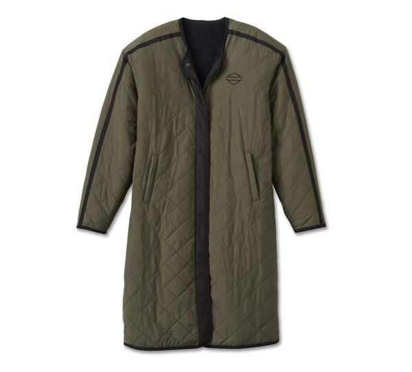 HARLEY-DAVIDSON WOMENS REVERSIBLE QUILTED SHERPA COAT