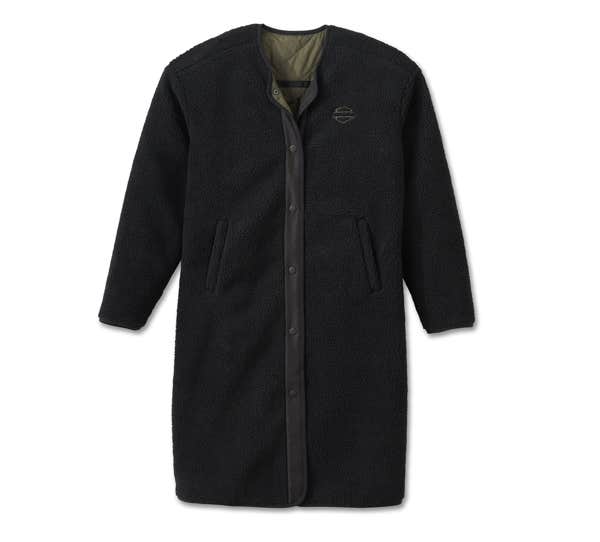 HARLEY-DAVIDSON WOMENS REVERSIBLE QUILTED SHERPA COAT