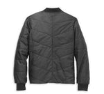 HARLEY-DAVIDSON WOMENS SILVER WING SCRIPT FONT QUILTED JACKET