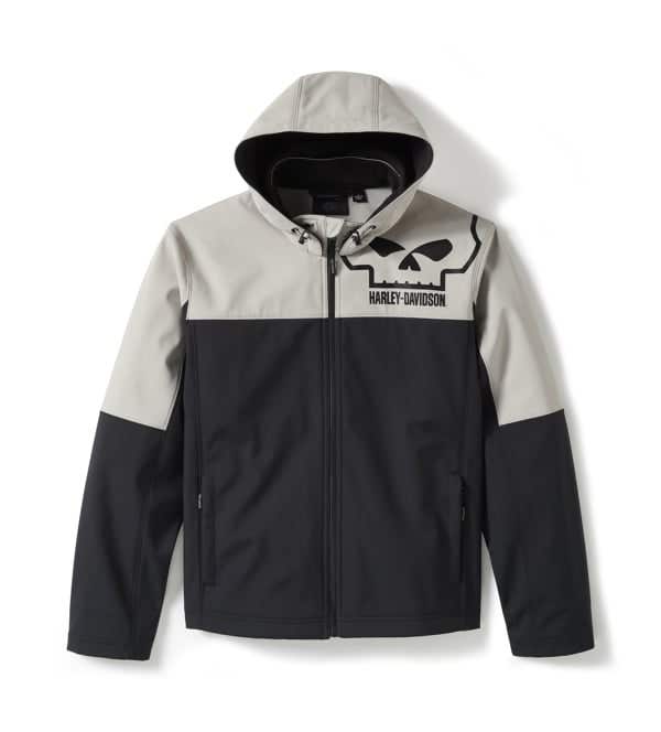 HARLEY-DAVIDSON MENS WILLIE G SKULL WATER REPELLENT SOFTSHELL JACKET