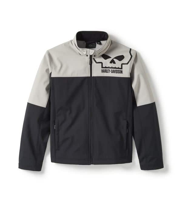 HARLEY-DAVIDSON MENS WILLIE G SKULL WATER REPELLENT SOFTSHELL JACKET