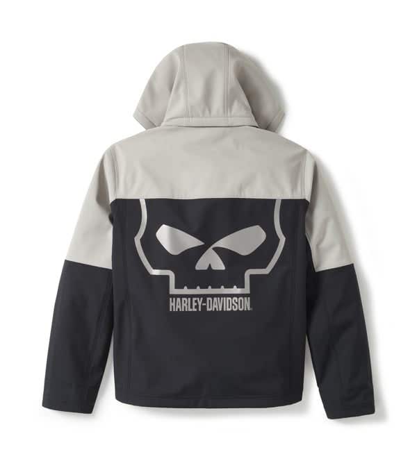 HARLEY-DAVIDSON MENS WILLIE G SKULL WATER REPELLENT SOFTSHELL JACKET