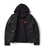 HARLEY-DAVIDSON WOMENS MISS ENTHUSIAST 3-IN-1 TEXTILE JACKET