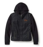 HARLEY-DAVIDSON WOMENS MISS ENTHUSIAST 3-IN-1 TEXTILE JACKET