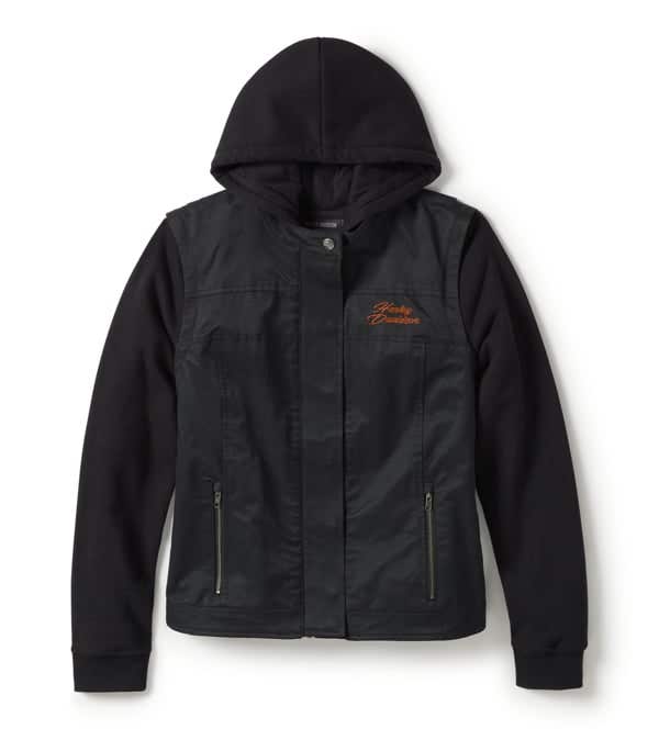 HARLEY-DAVIDSON WOMENS MISS ENTHUSIAST 3-IN-1 TEXTILE JACKET