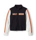 HARLEY-DAVIDSON WOMENS ESSENTIAL BLOCKED TRACK JACKET