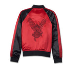 HARLEY-DAVIDSON WOMENS YEAR OF THE DRAGON SATIN BOMBER JACKET