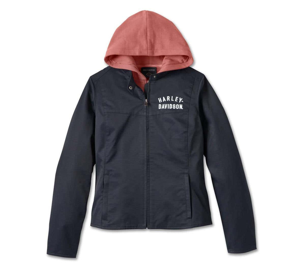 HARLEY-DAVIDSON WOMENS MISS ENTHUSIAST 3-IN-1 OUTERWEAR JACKET