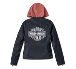 HARLEY-DAVIDSON WOMENS MISS ENTHUSIAST 3-IN-1 OUTERWEAR JACKET