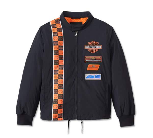 HARLEY-DAVIDSON MENS RACE STRIPES COACHES JACKET