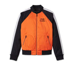 HARLEY-DAVIDSON WOMENS SEDONA ORANGE SATIN BOMBER JACKET