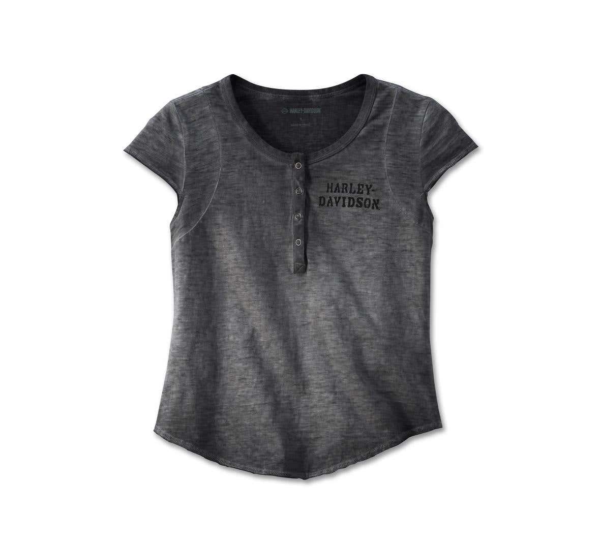 HARLEY-DAVIDSON WOMENS CAVALRY SHORT SLEEVE HENLEY