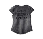 HARLEY-DAVIDSON WOMENS CAVALRY SHORT SLEEVE HENLEY