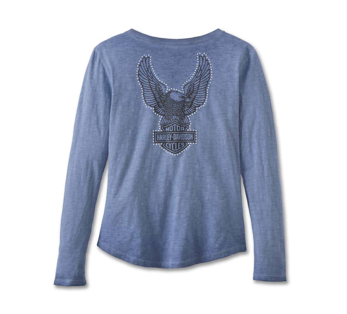 HARLEY-DAVIDSON WOMENS THROTTLE LACE-UP KNIT TOP