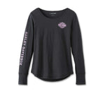 HARLEY-DAVIDSON WOMENS HERO LONG SLEEVE KNIT TOP