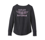 HARLEY-DAVIDSON WOMENS HERO LONG SLEEVE KNIT TOP