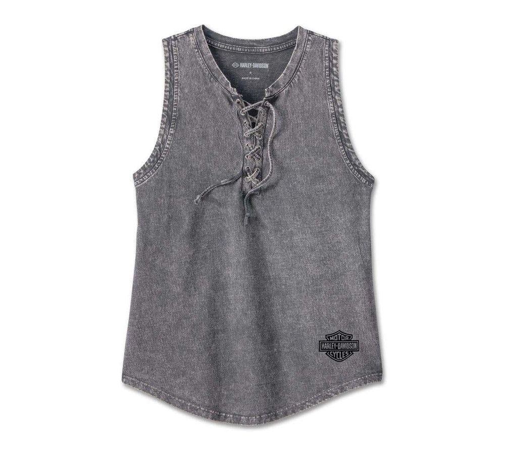 HARLEY-DAVIDSON WOMENS THROTTLE LACE-UP TANK