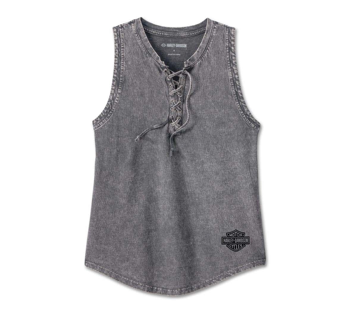 HARLEY-DAVIDSON WOMENS THROTTLE LACE-UP TANK