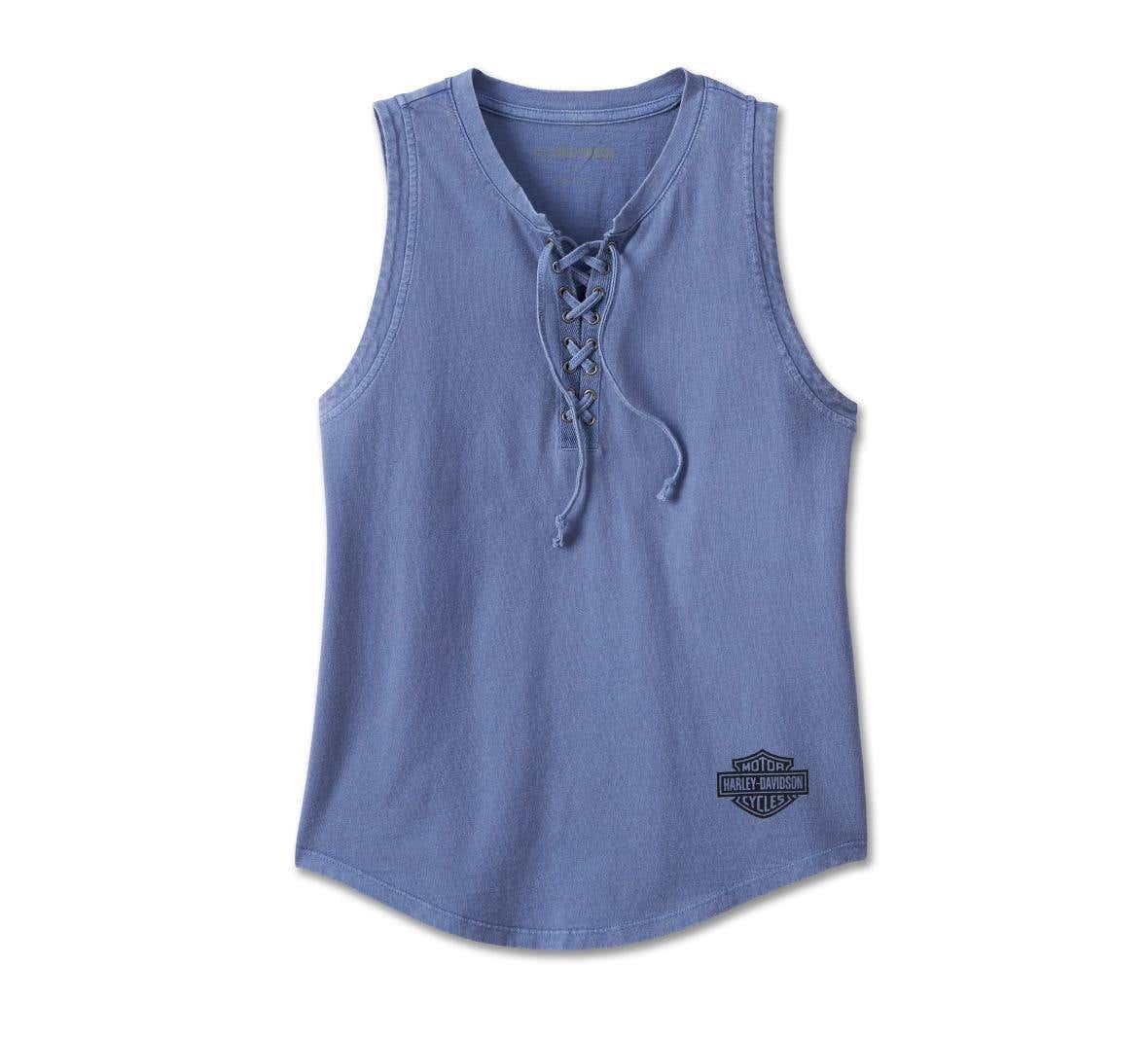 HARLEY-DAVIDSON WOMENS THROTTLE LACE-UP TANK