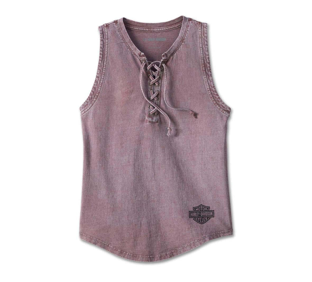 HARLEY-DAVIDSON WOMENS THROTTLE LACE-UP TANK