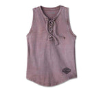 HARLEY-DAVIDSON WOMENS THROTTLE LACE-UP TANK