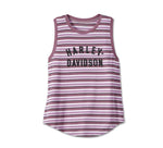 HARLEY-DAVIDSON WOMENS DIVISION STRIPED TANK - YD STRIPE