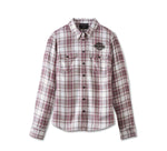 HARLEY-DAVIDSON WOMENS CLASSIC EAGLE PLAID SHIRT - YD PLAID