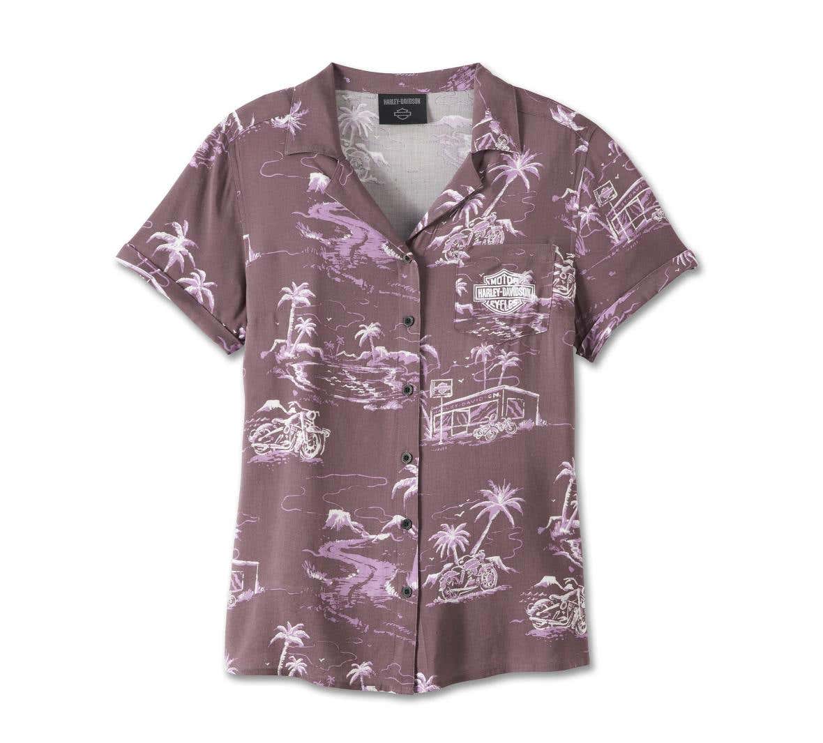 HARLEY-DAVIDSON WOMENS ALOHA SHIRT
