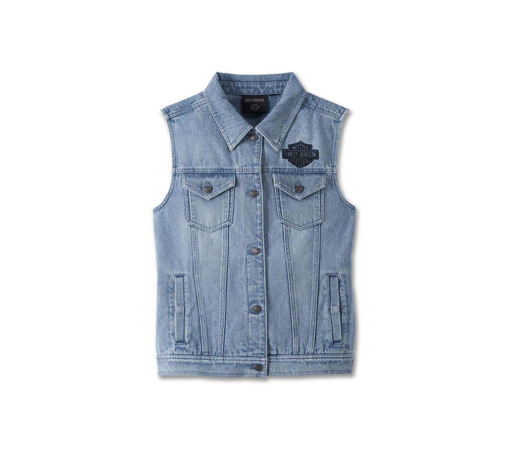 HARLEY-DAVIDSON WOMENS KICKSTART 3-IN-1 INDIGO DENIM JACKET