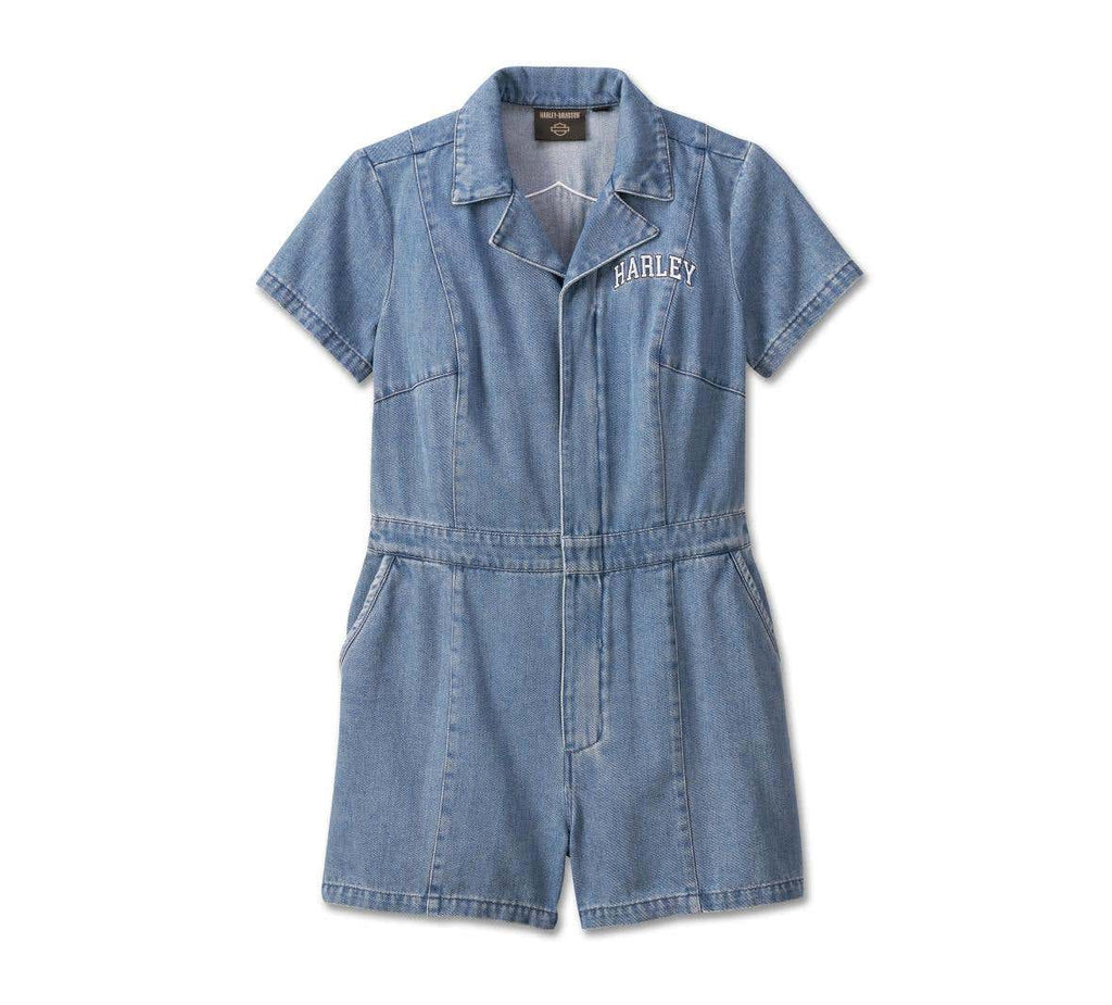HARLEY-DAVIDSON WOMENS HERO DENIM JUMPSUIT