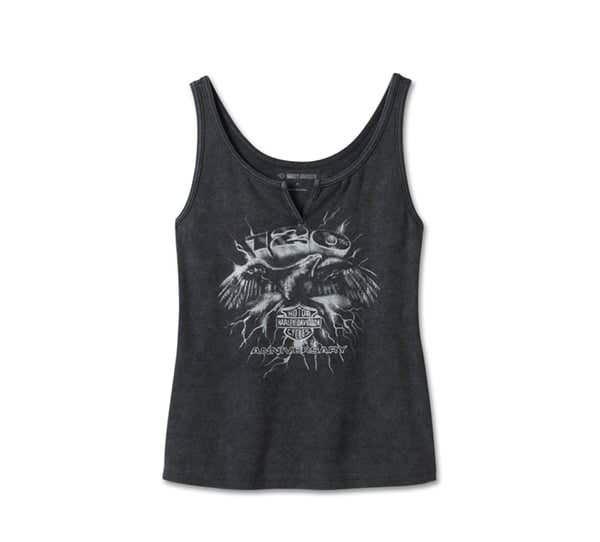 HARLEY-DAVIDSON WOMENS 120TH ANNIVERSARY NOTCH NECK TANK