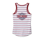 HARLEY-DAVIDSON WOMENS STAR SPANGLED BANNER HENLEY TANK - YD STRIPE