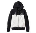 HARLEY-DAVIDSON WOMENS ZIP FRONT COLOR BLOCK HOODIE