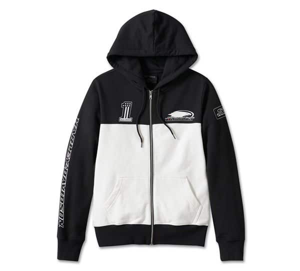HARLEY-DAVIDSON WOMENS ZIP FRONT COLOR BLOCK HOODIE