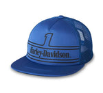 HARLEY-DAVIDSON MENS #1 RACING TRUCKER CAP