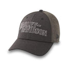 HARLEY-DAVIDSON MENS DROP H 39THIRTY SHADOWTECH HEATHER STRETCH-FIT CAP