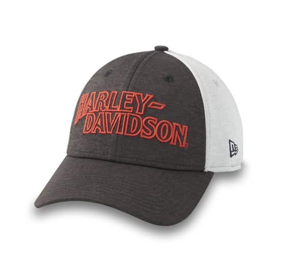 HARLEY-DAVIDSON MENS DROP H 39THIRTY SHADOWTECH HEATHER STRETCH-FIT CAP