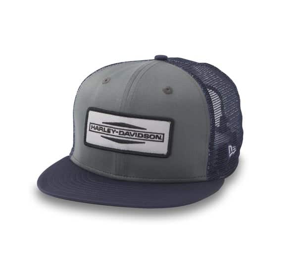 HARLEY-DAVIDSON MENS STACKED BAR & SHIELD 9FIFTY TRUCKER CAP