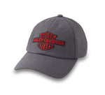 HARLEY-DAVIDSON MENS H-D OIL CAN BAR & SHIELD STRETCH-FIT CAP